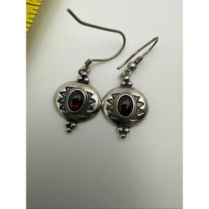 Carolyn pollack cabachon garnet earrings